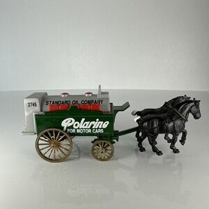 LLEDO POLARINE Die Cast Horse Drawn Truck Christmas Village Figurine Collectible